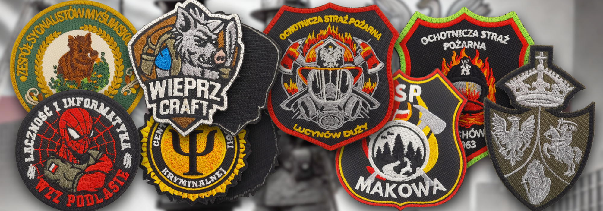 Naszywki haftowane z rzepem