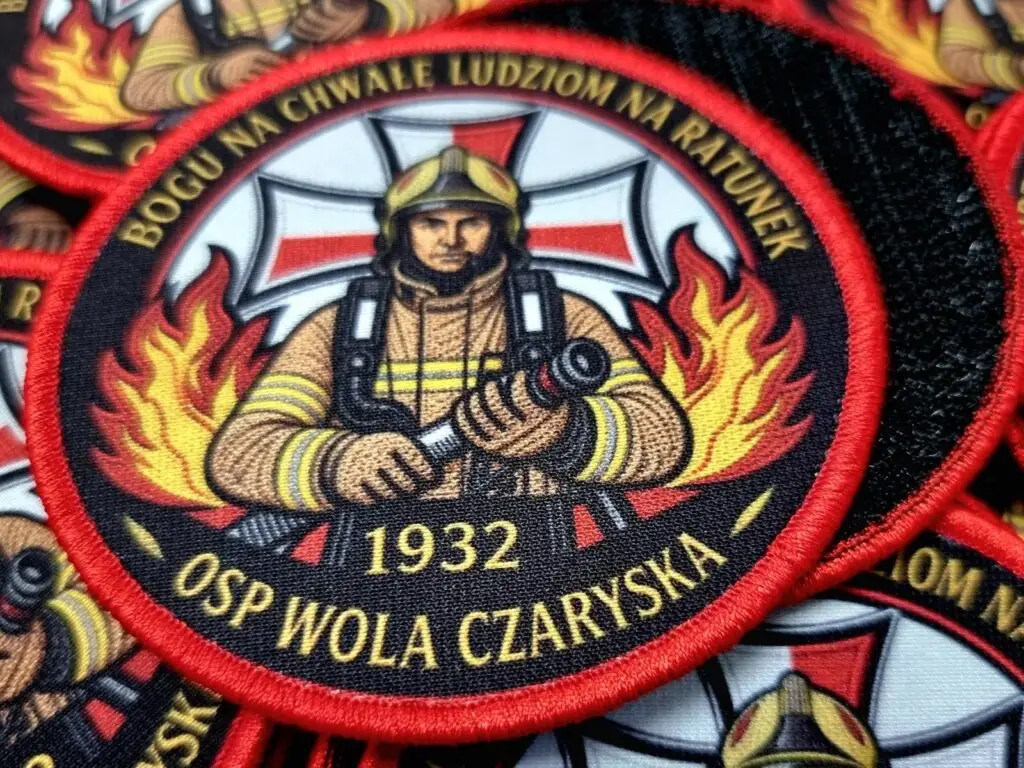 Realizacja naszywek sublimowanych z rzepem dla OSP Wola Czaryska